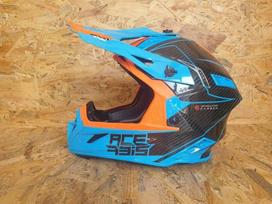 Motociklininko šalmas Acerbis Steel Carbon su dažų defektu, S dydis