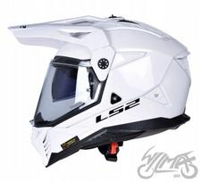 Motociklininko šalmas LS2 MX702 Pioneer II, baltas, dydis L