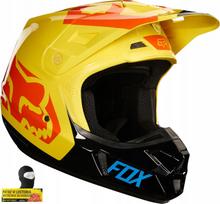 Enduro šalmas FOX V2 Preme, juodas/geltonas, dydis S