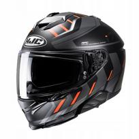 Motociklininko šalmas HJC I71 Simo pilkas/oranžinis, XXL dydis