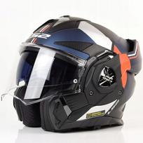 Motociklininko šalmas LS2 ADVANT X Ultra matinis mėlynas/raudonas FF901