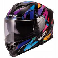 Motociklininko šalmas LS2 FF818 Storm III, juodas/violetinis/mėlynas, S dydis