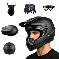 Elektrinis šalmas motoroleriui, Cross/Enduro/Quad/BMX, XL dydis, su akiniais ir pirštinėmis