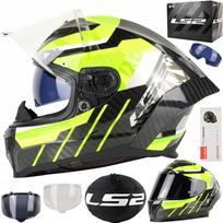 Motociklo šalmas LS2 FF807 Dragon Trax H-Vis geltonas, M dydis