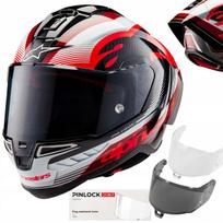 Motociklininko šalmas Alpinestars Supertech R10 XL, anglies stiklo, su Pinlock, MotoGP
