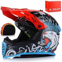 Vaikiškas šalmas LS2 MX437 FAST II MINI STARMAW, juodas, M dydis