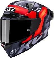 Motociklininko šalmas KYT R1R Carbon Accelerator, raudonas, E06, L dydis