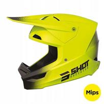 Dviračių šalmas SHOT RACE RAW Neon Yellow Matt, S dydis, su MIPS