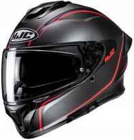 Motociklininko šalmas HJC C71 Quez, juodas/raudonas, dydis M
