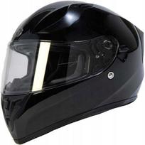 Moto šalmas JAW, blizgus juodas, M dydis (57–58 cm)