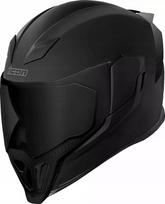 Motociklininko šalmas ICON AIRFLITE Dark Black Mat, XL, su 2 papildomais stiklais