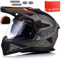 Motociklininko šalmas LS2 MX702 Pioneer su stiklu ir skydeliu