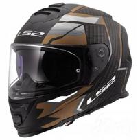 Motociklo šalmas LS2 FF800 Storm II, juodas/auksinis, dydis L