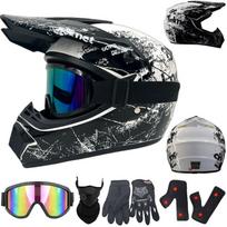 Pilnas veido šalmas Cross/Enduro/Motociklui/Motoroleriui/Dviračiui, M dydis (55-56 cm)