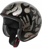 Motociklininko šalmas Premier Helmets Vintage, atviras, blizgus chromas, S (55–56 cm)