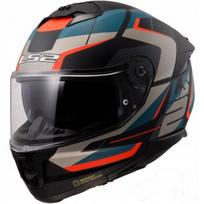 Motociklo šalmas LS2 FF808 Stream II, juodas/mėlynas, XL dydis