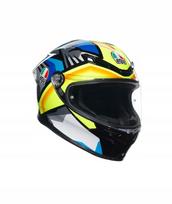 Motociklo šalmas AGV K6 S Joan juoda/mėlyna/geltona, S dydis