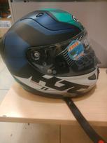 Motociklininko šalmas HJC RPHA 11 Naxos, S dydis, balta/pilka/mėlyna