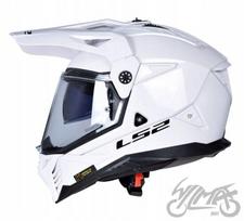 Motociklininko šalmas LS2 MX702 Pioneer II, balta, XL dydis