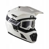 Motociklininko šalmas su akiniais LEATT ADV 7.5, baltas, S dydis