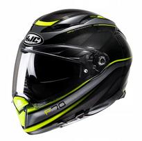 Motociklininko šalmas HJC F70 DIWEN, juoda/geltona, S dydis, su Pinlock, blizgus