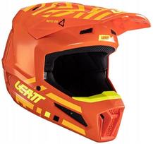 Motociklininko šalmas LEATT 2.5 V23, citrusinė spalva, XXL