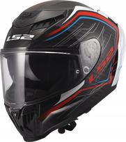 Motociklininko šalmas LS2 FF807 DRAGON, balta/mėlyna/raudona, L dydis
