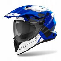 Motociklininko šalmas AIROH COMMANDER 2 Reveal Blue Gloss, M dydis