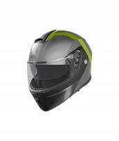 Motociklininko šalmas AGV STREETMODULAR, matinės pilkos/juodos/geltonos spalvos, S dydis