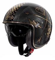 Motociklininko šalmas Premier Vintage EVO Carbon NX, atviras, S dydis (55–56 cm)