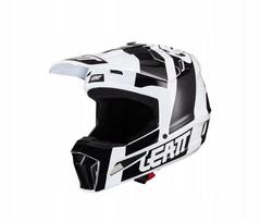 Motokroso šalmas LEATT 3.5, juodas/baltas, XL