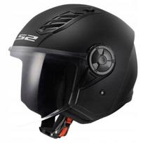 Atviras motociklo šalmas LS2 OF616 Airflow II, matinės juodos spalvos, M dydis