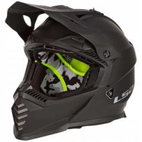 Krosinis šalmas LS2 MX437 FAST EVO, matinės juodos spalvos, XXL