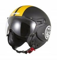 Motociklininko šalmas EOLE, M dydis (57–58 cm), juodas ir geltonas