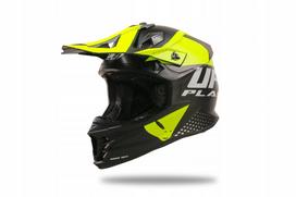 Motokroso šalmas UFO Intrepid, juodas/geltonas neonas, dydis M