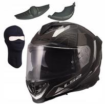 Motociklininko šalmas LS2 FF818 Storm III Sporty, juoda/pilka, L dydis
