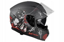 Motociklininko šalmas LAZER VERTIGO EVO Pitbull, pilkas/baltas, 2XL