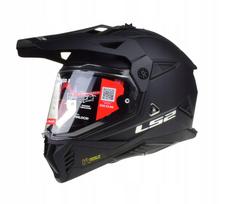 Motociklininko šalmas LS2 MX702 PIONEER II matinis juodas, dydis M