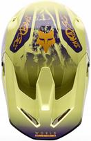 Motociklininko šalmas FOX V1, violetinis/geltonas, M dydis