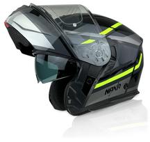 Motociklininko šalmas NAXA F07 XXL, atverčiamas smakras, su Pinlock lęšiu