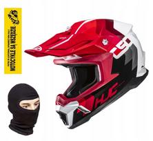 Krosinis šalmas HJC C50 Primal, raudonas/baltas, M dydis
