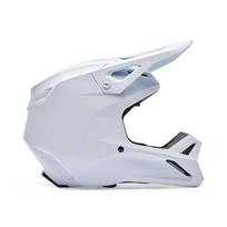 Vaikiškas motociklininko šalmas FOX V1, matinės baltos spalvos, 59-60 cm