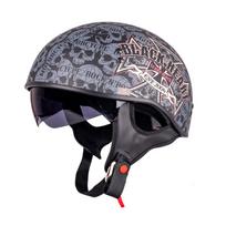 Motociklininko šalmas W-TEC BLACK HEART V535 Cross Skull, matinis, L dydis