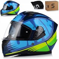 Motociklininko šalmas SKA-P 3MHA Fluo blizgus su „Pinlock“ sistema, „Blend“ ir ECER 22.06