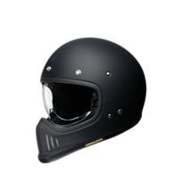 Motociklininko šalmas SHOEI EX-ZERO, matinės juodos spalvos, retro stiliaus