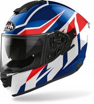 Motociklininko šalmas Airoh ST 501 Frost Blue/Red blizgus, XL dydis