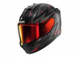 Motociklininko šalmas SHARK D-SKWAL 3 BLAST-R, juoda/raudona/pilka, XL