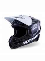 Krosinis šalmas ALPINESTARS SUPERTECH M3 Radium juodas/baltas/pilkas M