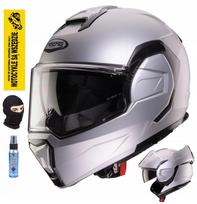 Motociklininko šalmas CABERG JAW FLIP-BACK TRIP, matinės pilkos spalvos, M dydis su Pinlock