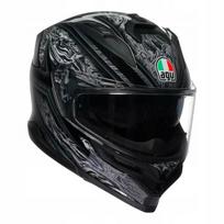 Motociklo šalmas AGV K7 DAMASCUS, juodas/sidabrinis